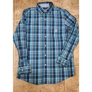 Chaps Small Button Up Long Sleeve Plaid Preowned EUC